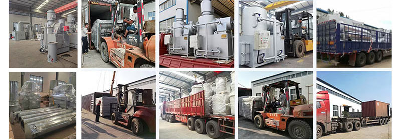 incinerador sin humo, incinerador de residuos domésticos, incinerador hospitalario