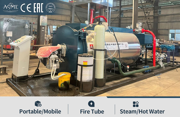 diesel steam boiler, mobile steam boiler