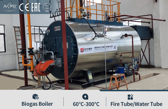 biogas hot water boiler,biogas heated boiler,biogas fire tube boiler