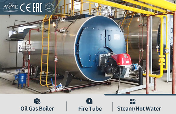 packaged fire tube boiler, gas fire tube boiler, three pass boiler
