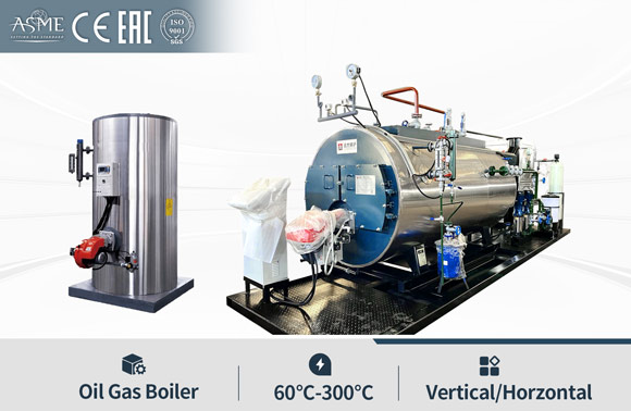Industrial Oil Gas Powered Hot Water Heater Boiler