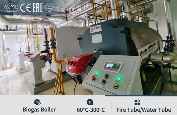 horizontal fire tube biogas boiler,biogas burner boiler,automatic biogas boiler