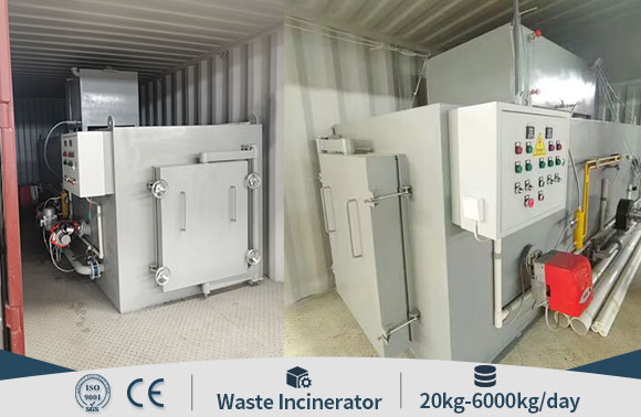 Portable Trailer Incinerator Mobile Containerised Incinerator