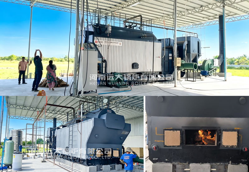 6ton wood fired steam boiler in cambodia