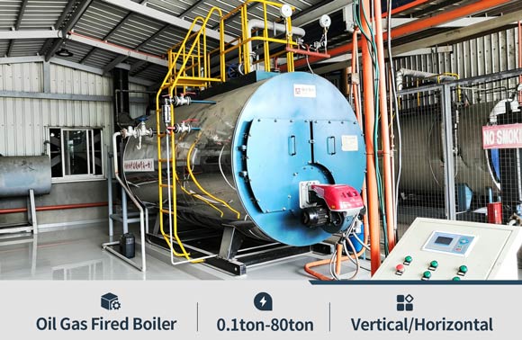 WNS steam boiler, wns fire tube boiler, horizontal fire tube boiler