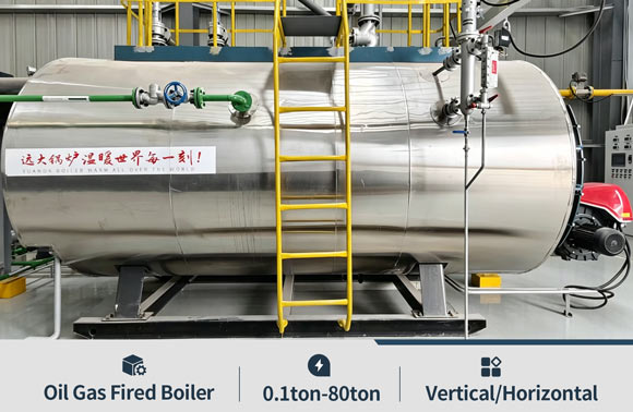 horizontal steam boiler, wns steam boiler, gas oil steam boiler