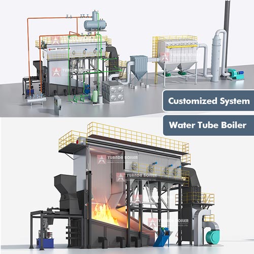 water tube boiler system