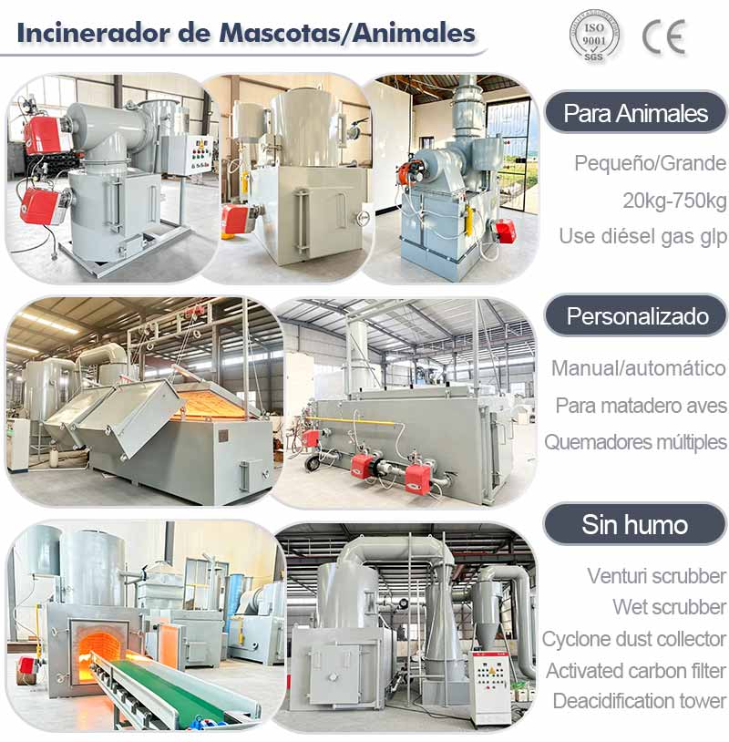 Horno de cremación de mascotas, incinerador de animales, incinerador de granjas